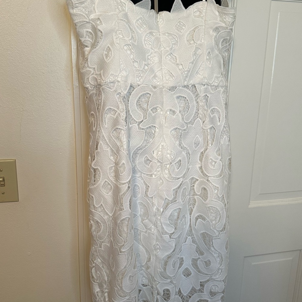 Bardot Women’s Lina White Lace Sheath Spaghetti Strap Dress Size 10 NWT - Picture 8 of 14